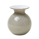 Vaso Venini Balloton Fiori Piccolo in vetro soffiato con lavorazione matelassé, forma sferica lucida 100.38 SN