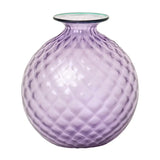 Vaso Venini Balloton Lilla Menta Sabbiato Grande 24,5 cm 100.29