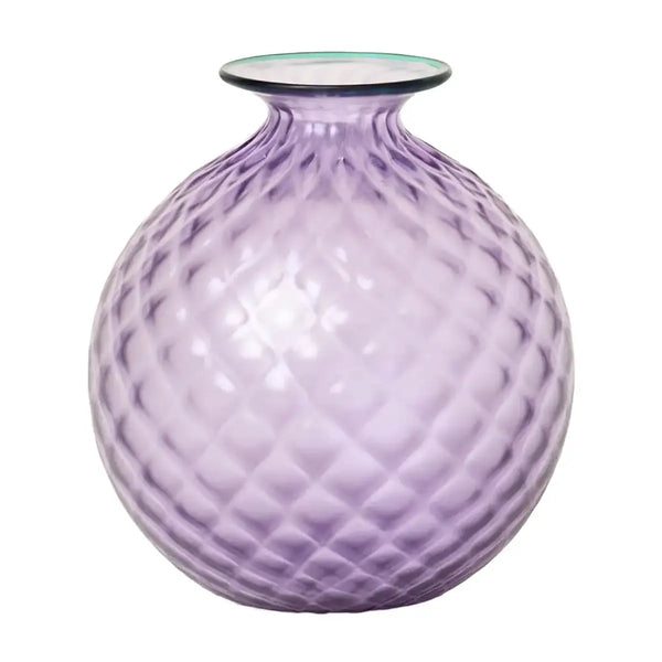 Vaso Venini Balloton Lilla Menta Sabbiato Piccolo 16,5 cm 100.16