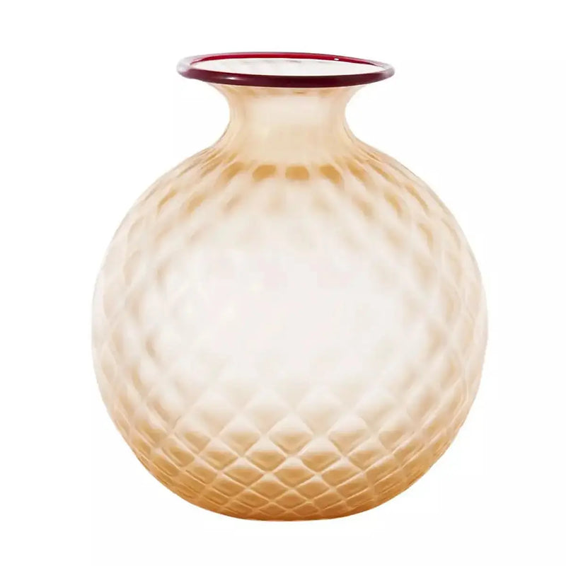 Vaso Venini Balloton Sabbiato Pesca Medio 20,5 cm 100.18