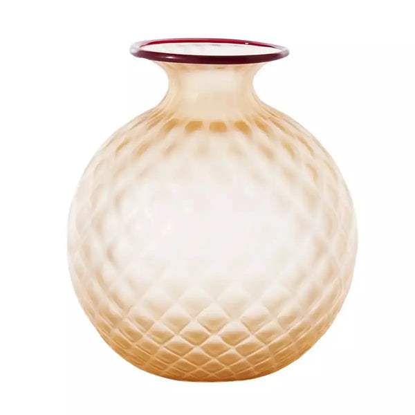 Vaso Venini Balloton Sabbiato Pesca Piccolo 16,5 cm 100.16