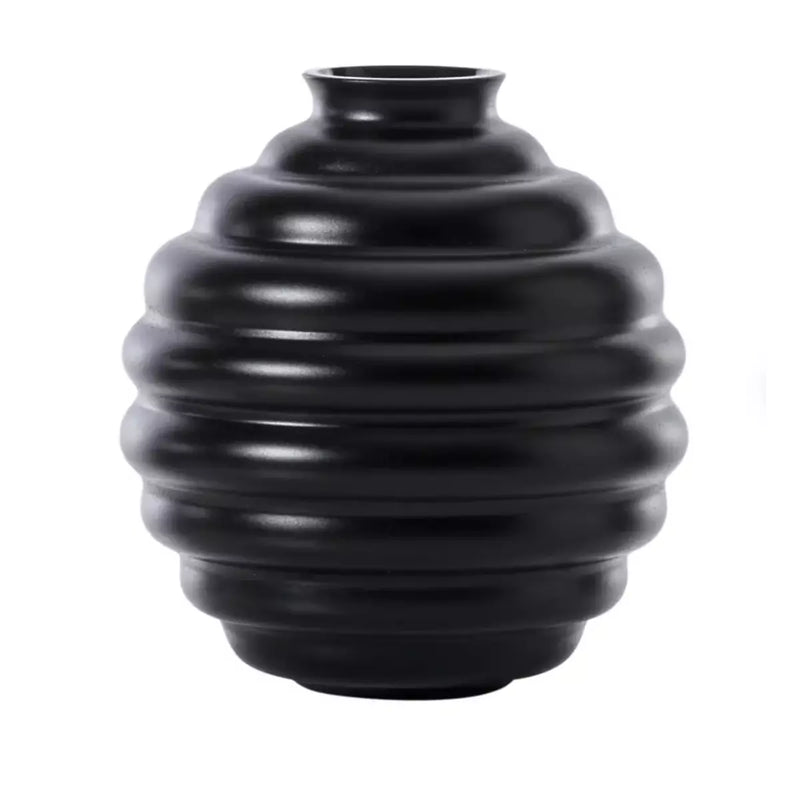 Vaso Venini Decò Nero Sabbiato Piccolo 18 cm 707.08