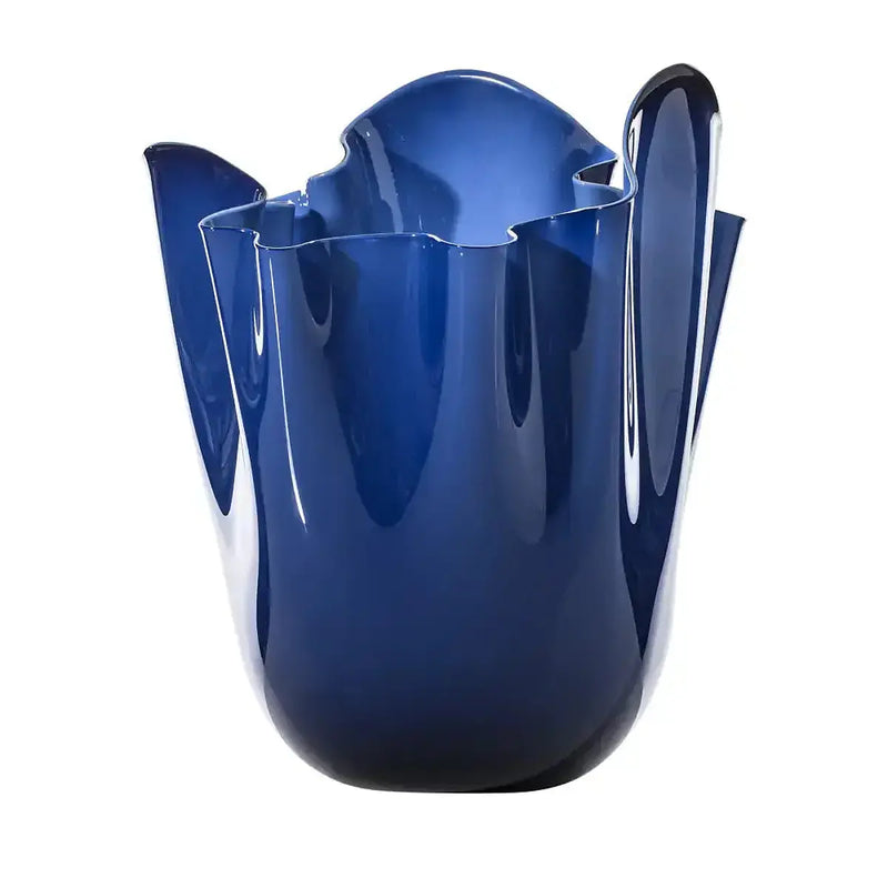 Vaso Venini Fazzoletto Blu Mare Piccolo 13,5 cm 700.04