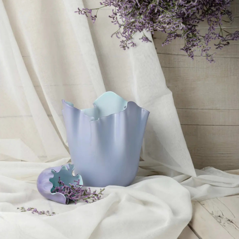 Vaso Venini Fazzoletto Lilla Menta Sabbiato Grande ambientato