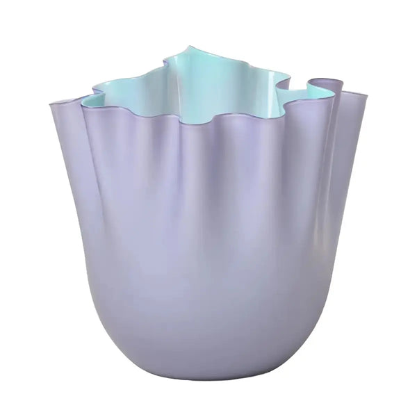 Vaso Venini Fazzoletto Lilla Menta Sabbiato Medio 24 cm 700.02