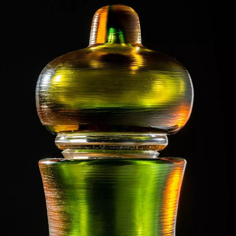 VENINI Bottiglia Incisa Verde in Vetro Soffiato di Murano 722.20 Dettaglio