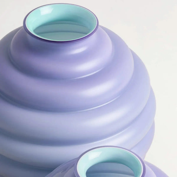 Vaso Venini Deco Lilla Menta Sabbiato dettaglio