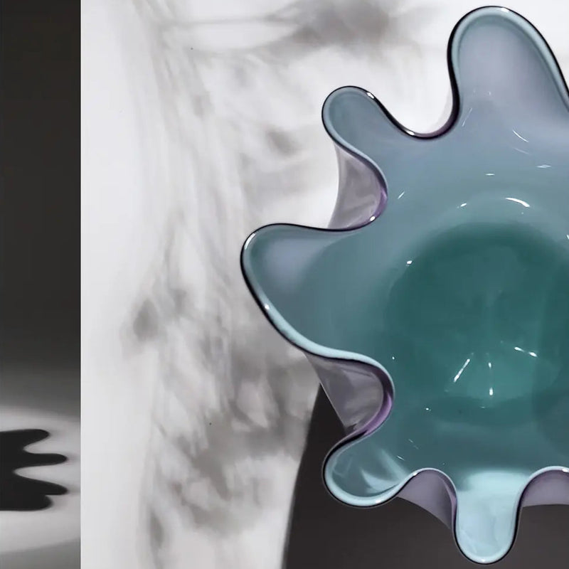 Vaso Venini Fazzoletto Lilla Menta dettaglio interno