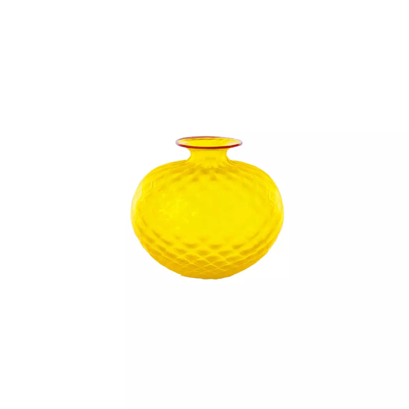 Venini Vaso Balloton Giallo Sabbiato 100.36