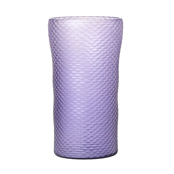 Vaso Venini Battuto a Nido d'Ape Lilla Menta