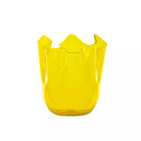 Vaso Venini Fazzoletto Giallo Trasparente Piccolo 13,5 cm 700.04