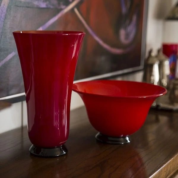 Venini Vaso Anni Trenta Rosso ambientati