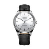 Vulcain Grand Prix Silver orologio automatico quadrante argento soleil con cinturino pelle nera alligatore 670171A50.BAN229