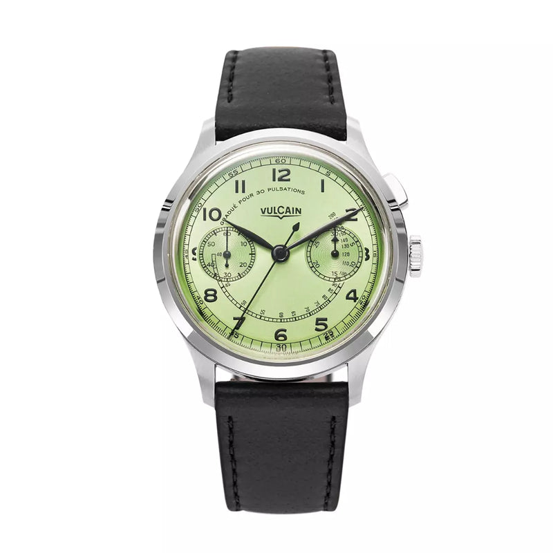 Orologio Vulcain Monopusher Heritage Green cinturino nero