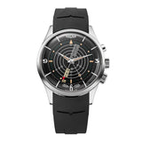 Vulcain Nautical Heritage Black Beige Patina quadrante nero con scala decompressione, cassa acciaio e cinturino caucciù nero 101252PB07.BAR101
