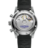 Vulcain Skindiver Chronograph Red Black Caucciù fondello con movimento a vista
