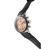 Vulcain Skindiver Chronograph Salmone 590176B87.BAR255 cinturino gomma lato