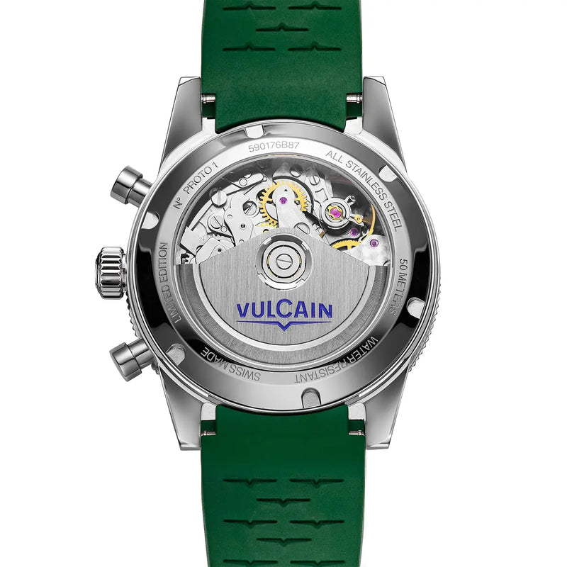 Orologio Vulcain Skindiver Chronograph Verde 590176BK7.BAR253 fondello