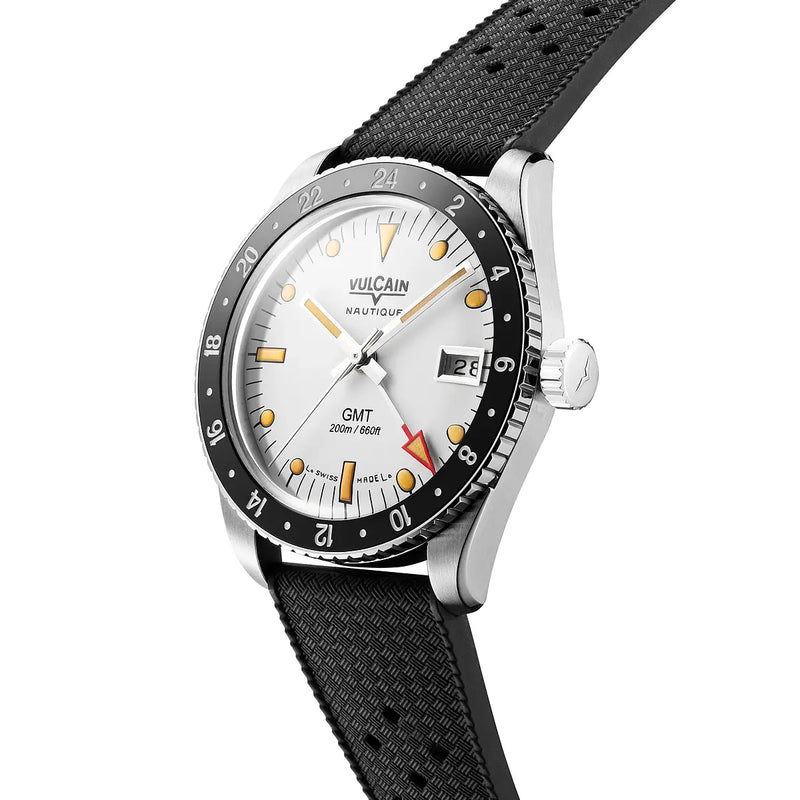 Vulcain Skindiver Nautique GMT Luminova Beige 680174A57.BAR200 profilo