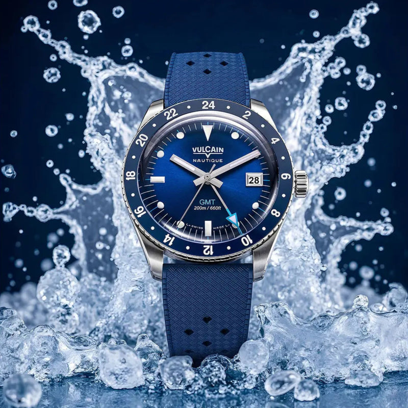 Vulcain Skindiver Nautique GMT Blu Ed Limitata 680174A57.BAR200 ambientato