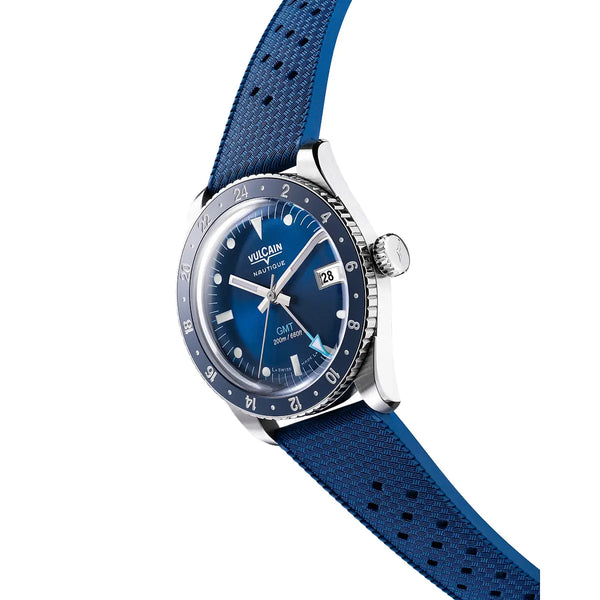 Orologio Vulcain Skindiver Nautique GMT Blu Ed Limitata profilo 680174A57.BAR200