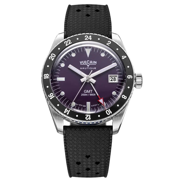 Orologio Vulcain Skindiver Nautical GMT Viola 680174A17.BAR200 680174A17.BAR200