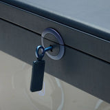 Wolf 1834 Earth Double dettaglio serratura con chiave in metallo blu opaco e rivestimento in apple leather blu 190417