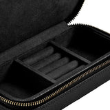 Wolf 1834 Lauren Extra Large dettaglio custodia da viaggio con zip dorata e interno LusterLoc in nero 349902