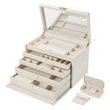 Wolf 1834 Porta Gioie Lauren Extra Large cassetti aperti con custodia da viaggio e pochette, interno LusterLoc 349952