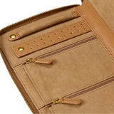 Wolf 1834 Porta Gioie Lauren Large interno con scomparti zip, barra orecchini e fodera LusterLoc in suede 349207