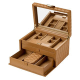 Wolf 1834 Porta Gioie Lauren Medium aperto con scomparti interni in suede, cassetto estraibile e custodia da viaggio 349707