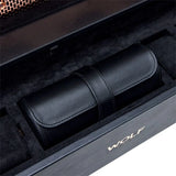 Wolf Axis 12 Pezzi dettaglio cassetto inferiore con cuscinetti in pelle nera e rivestimento velluto nero 488616