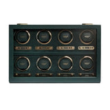 Wolf Scatola del Tempo British Racing 8 Pezzi verde con ferramenta dorata, otto moduli caricatore orologi 792541
