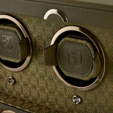 Wolf Earth 8 Pezzi dettaglio modulo rotante con cuscinetto in pelle Olive e motivo jacquard geometrico 191841