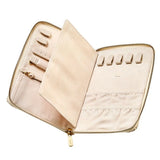Wolf Porta Gioie Bella interno aperto con ganci per collane, tasche elastiche e scomparti per anelli 781453