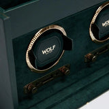 Wolf Scatola del Tempo Doppia Verde British Racing
