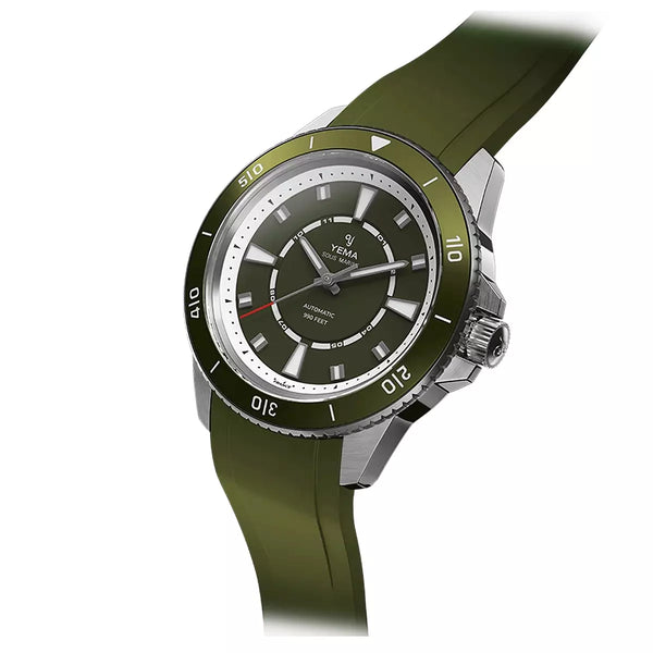 Yema Automatico Sous Marine Verde YSMA23Z-ZZRBS cinturino in gomma