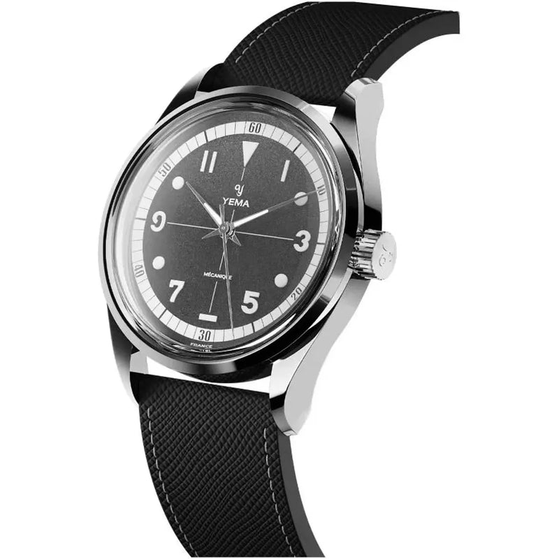 Yema Automatico Urban Field Nero 37 mm YFLD23-37-AA64S cinturino in pelle