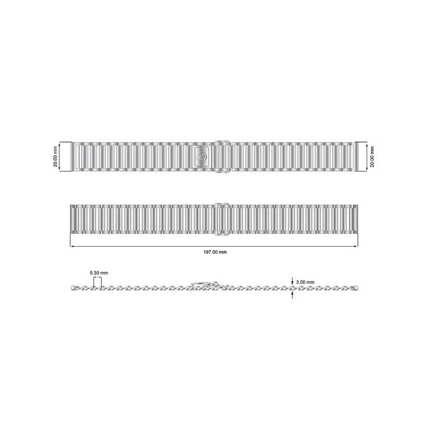 Yema Cinturino Military 20mm dimensioni