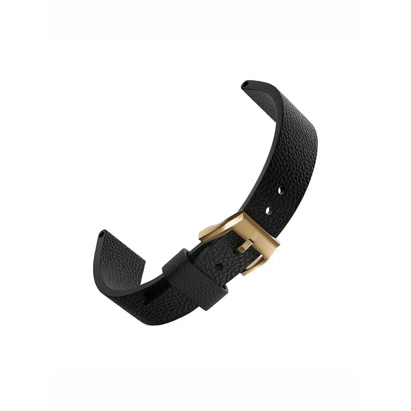 Yema Cinturino Pelle Vintage Grana Nero IP Bronze