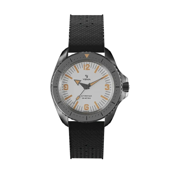 Orologio Yema Diver Bianco Cinturino Caucciù YDIV25-BTPS