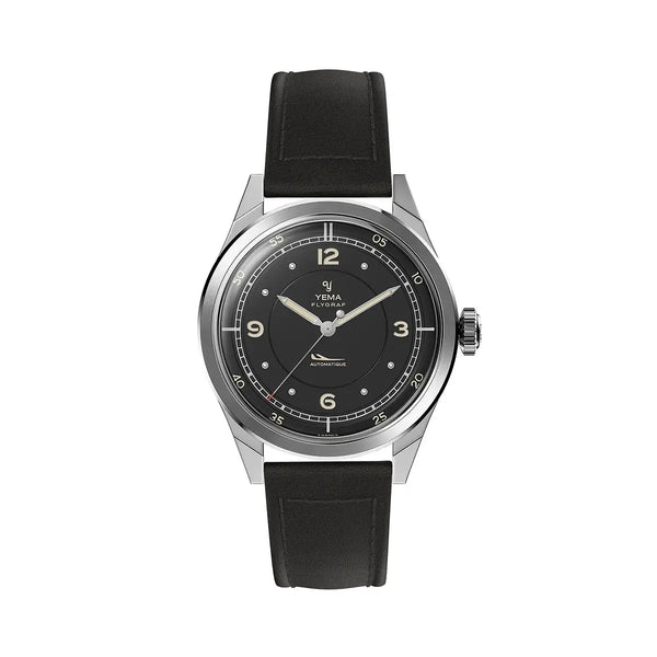 Orologio Yema Flygraf Pilot Nero Cinturino Pelle YFLY25-AA66S