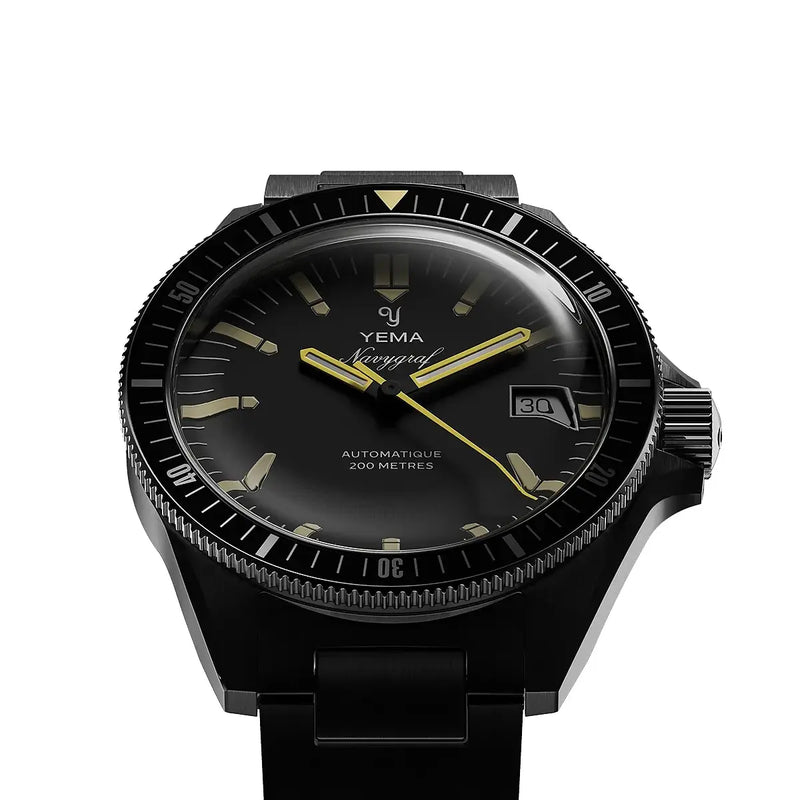 Orologio Yema Navygraf Heritage Nero YNAV25-AM quadrante 