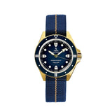 Yema Navygraf Marine Nationale 400th Anniversary Edition quadrante blu dégradé cassa IP-bronzo cinturino paracadute YMHF1591MN-GG