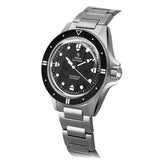 Yema Navygraf Meteorite CMM.10 vista laterale cassa titanio lunetta nera corona a vite bracciale acciaio 22.26.10.66.TNL.M