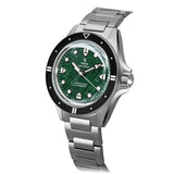 Yema Navygraf Meteorite CMM.10 vista laterale quadrante verde meteorite, corona a vite e bracciale titanio 22.26.10.64.TNL.M