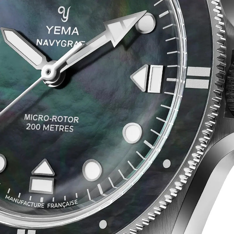 Dettaglio Quadrante Orologio Yema Navygraf Pearl Classic