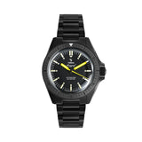 Yema Navygraf Phantom CMM.10 orologio automatico nero con quadrante nero, lancette gialle e bracciale acciaio IP nero 21.26.10.66.SNL.M6