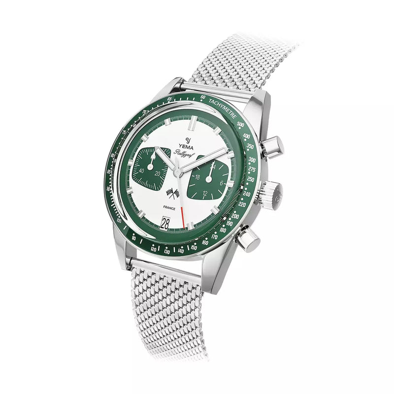 Yema Rallygraf Meca-Quartz Verde YMHF1580-ZM bracciale maglia Milano