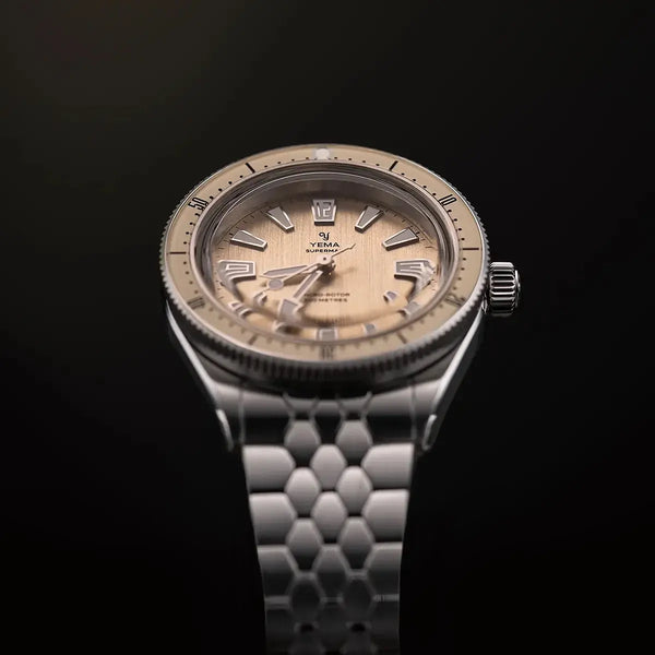 Yema Skin Diver CMM.20 Beige 12.25.20.33.SN.M3 dettaglio vetro